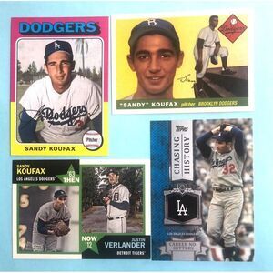4,Cards Los Angeles Dodgers,Sandy Koufax 2010,2011, 2013 & 2016 Commemorative
